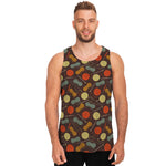 Yarn And Needle Pattern Print Men's Tank Top