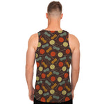 Yarn And Needle Pattern Print Men's Tank Top