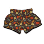 Yarn And Needle Pattern Print Muay Thai Boxing Shorts