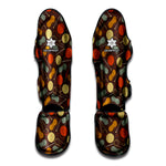 Yarn And Needle Pattern Print Muay Thai Shin Guard