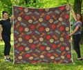 Yarn And Needle Pattern Print Quilt