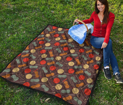 Yarn And Needle Pattern Print Quilt