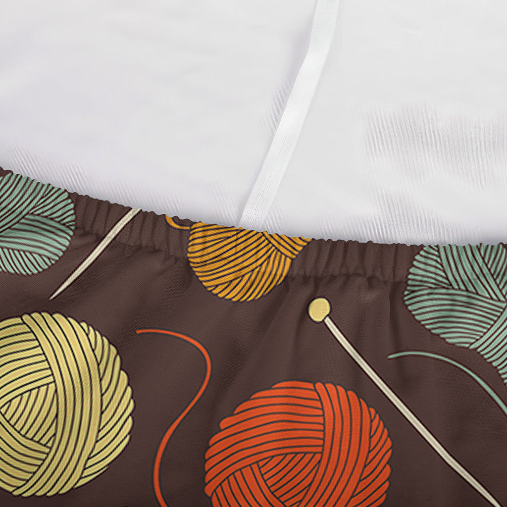 Yarn And Needle Pattern Print Sofa Cover