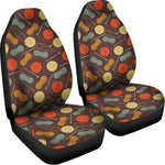 Yarn And Needle Pattern Print Universal Fit Car Seat Covers