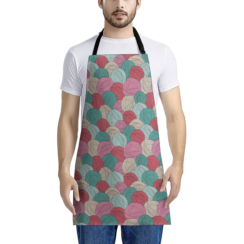 Yarn Balls Pattern Print Apron