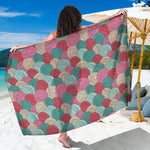 Yarn Balls Pattern Print Beach Sarong Wrap