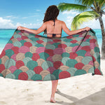 Yarn Balls Pattern Print Beach Sarong Wrap