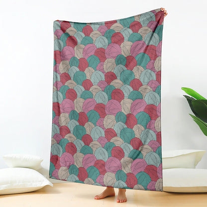 Yarn Balls Pattern Print Blanket