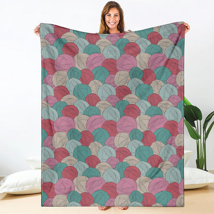 Yarn Balls Pattern Print Blanket
