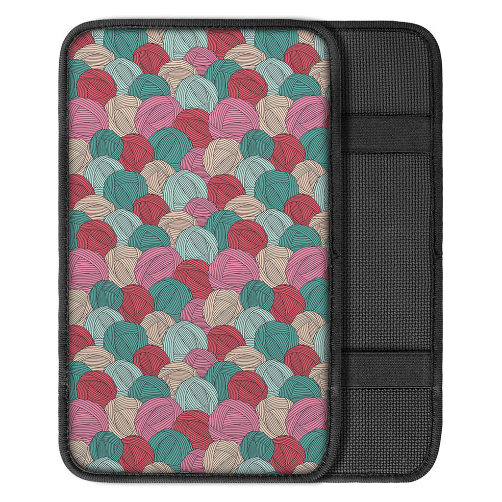 Yarn Balls Pattern Print Car Center Console Cover