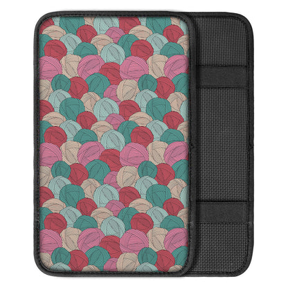 Yarn Balls Pattern Print Car Center Console Cover