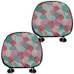 Yarn Balls Pattern Print Car Headrest Covers