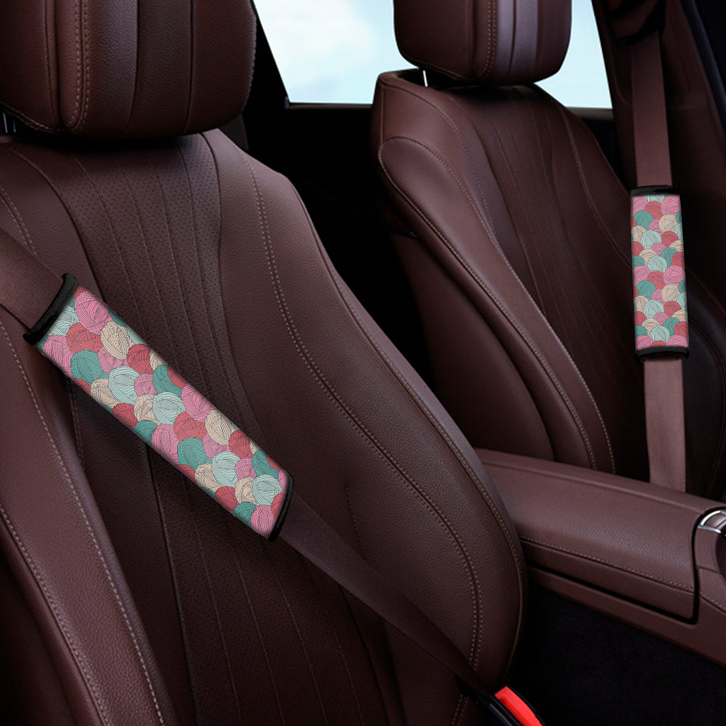Yarn Balls Pattern Print Car Seat Belt Covers