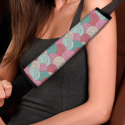 Yarn Balls Pattern Print Car Seat Belt Covers