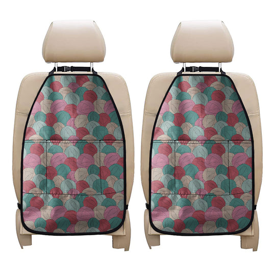 Yarn Balls Pattern Print Car Seat Organizers