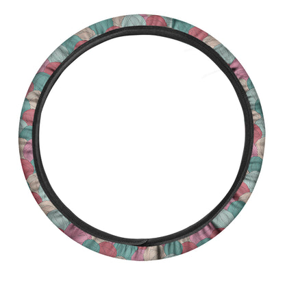 Yarn Balls Pattern Print Car Steering Wheel Cover