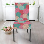 Yarn Balls Pattern Print Dining Chair Slipcover