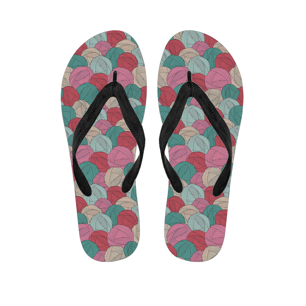 Yarn Balls Pattern Print Flip Flops
