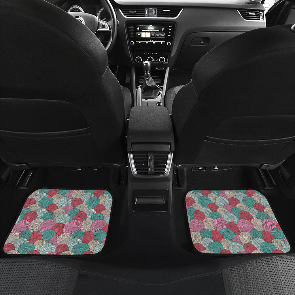 Yarn Balls Pattern Print Front and Back Car Floor Mats