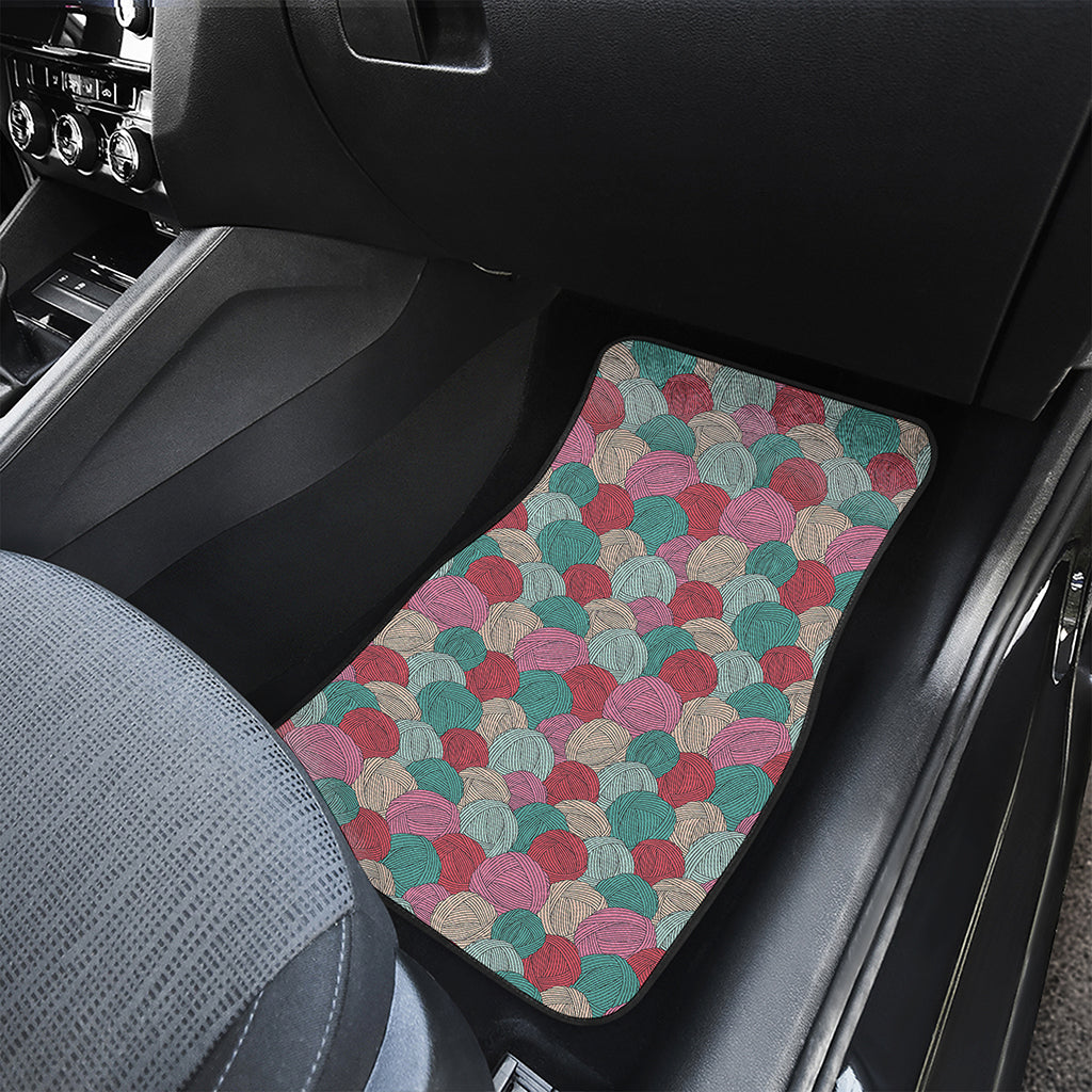 Yarn Balls Pattern Print Front Car Floor Mats