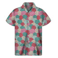 Yarn Balls Pattern Print Men's Short Sleeve Shirt