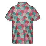 Yarn Balls Pattern Print Men's Short Sleeve Shirt