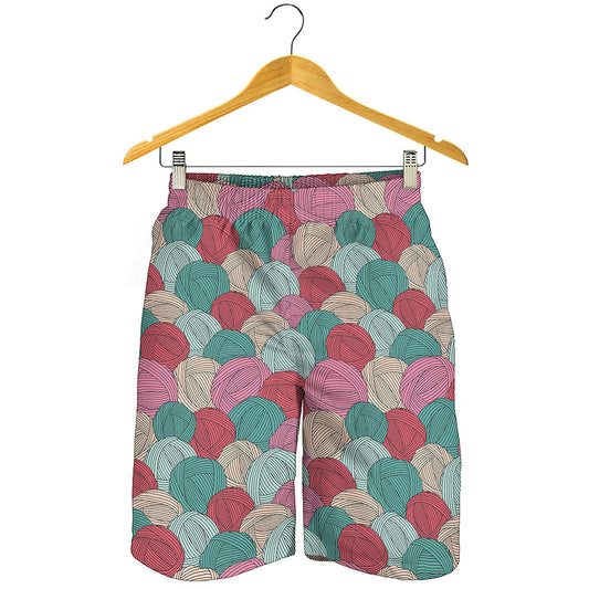 Yarn Balls Pattern Print Men's Shorts