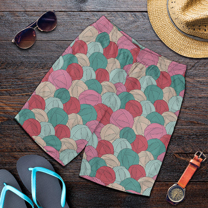 Yarn Balls Pattern Print Men's Shorts
