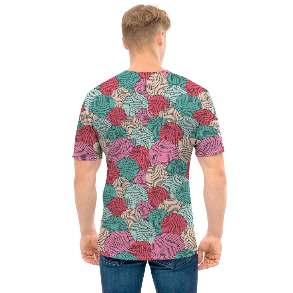 Yarn Balls Pattern Print Men's T-Shirt