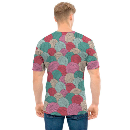 Yarn Balls Pattern Print Men's T-Shirt
