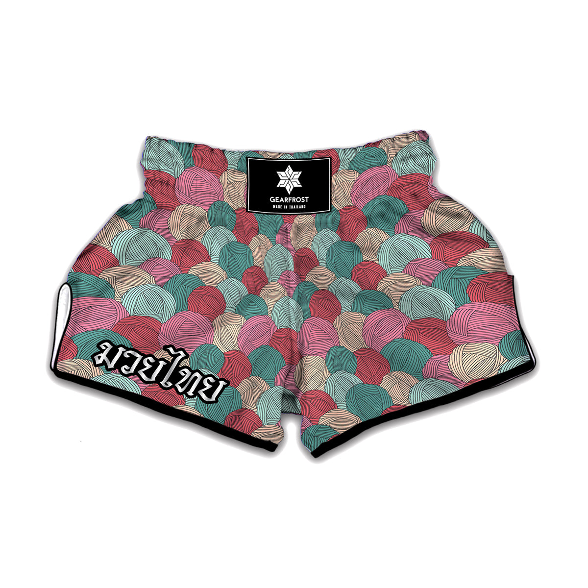 Yarn Balls Pattern Print Muay Thai Boxing Shorts