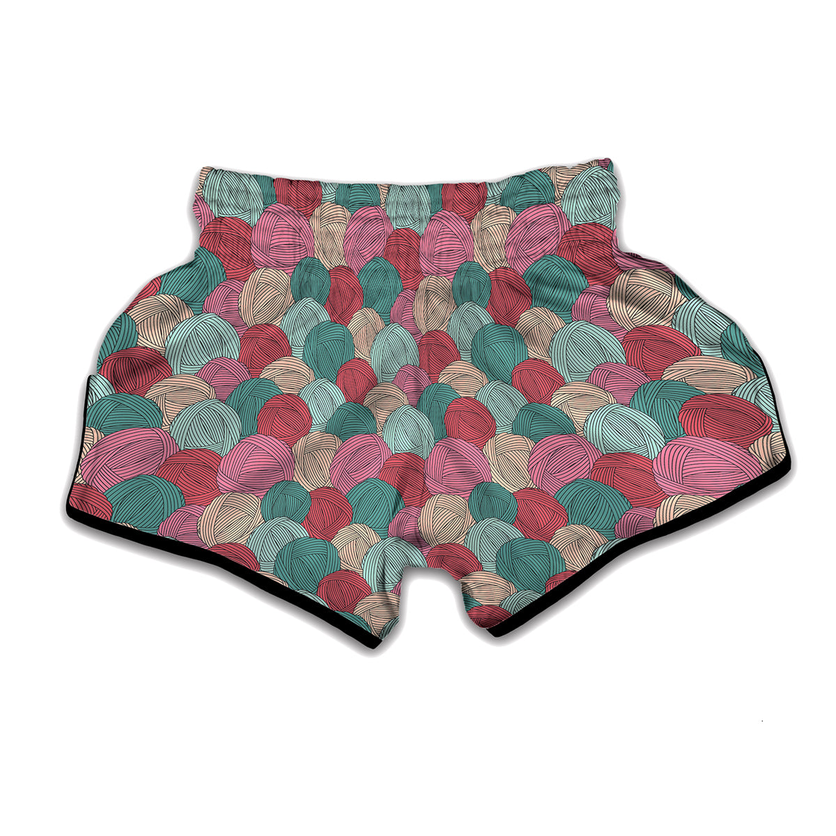Yarn Balls Pattern Print Muay Thai Boxing Shorts