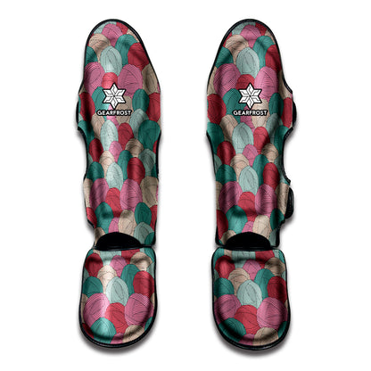 Yarn Balls Pattern Print Muay Thai Shin Guard