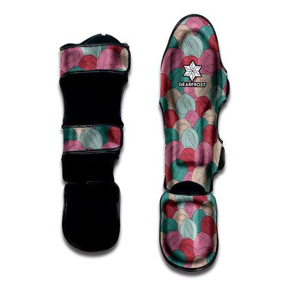 Yarn Balls Pattern Print Muay Thai Shin Guard