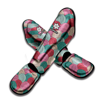 Yarn Balls Pattern Print Muay Thai Shin Guard