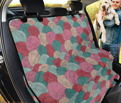 Yarn Balls Pattern Print Pet Car Back Seat Cover