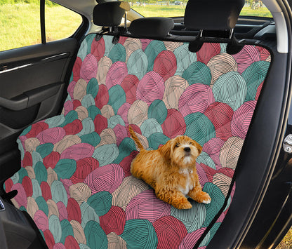 Yarn Balls Pattern Print Pet Car Back Seat Cover