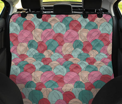 Yarn Balls Pattern Print Pet Car Back Seat Cover