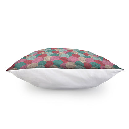 Yarn Balls Pattern Print Pillow Cover
