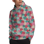 Yarn Balls Pattern Print Pullover Hoodie