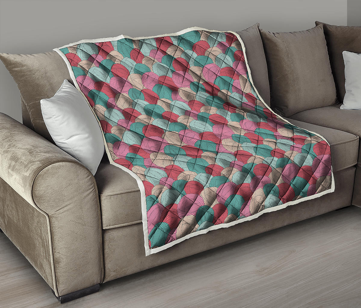 Yarn Balls Pattern Print Quilt