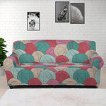 Yarn Balls Pattern Print Sofa Cover