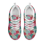 Yarn Balls Pattern Print White Sneakers