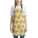 Yellow Alstroemeria Pattern Print Apron