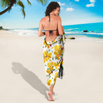 Yellow Alstroemeria Pattern Print Beach Sarong Wrap