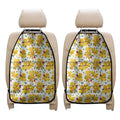 Yellow Alstroemeria Pattern Print Car Seat Organizers