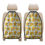 Yellow Alstroemeria Pattern Print Car Seat Organizers