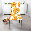 Yellow Alstroemeria Pattern Print Dining Chair Slipcover