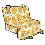 Yellow Alstroemeria Pattern Print Pet Car Back Seat Cover