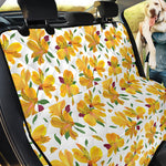 Yellow Alstroemeria Pattern Print Pet Car Back Seat Cover